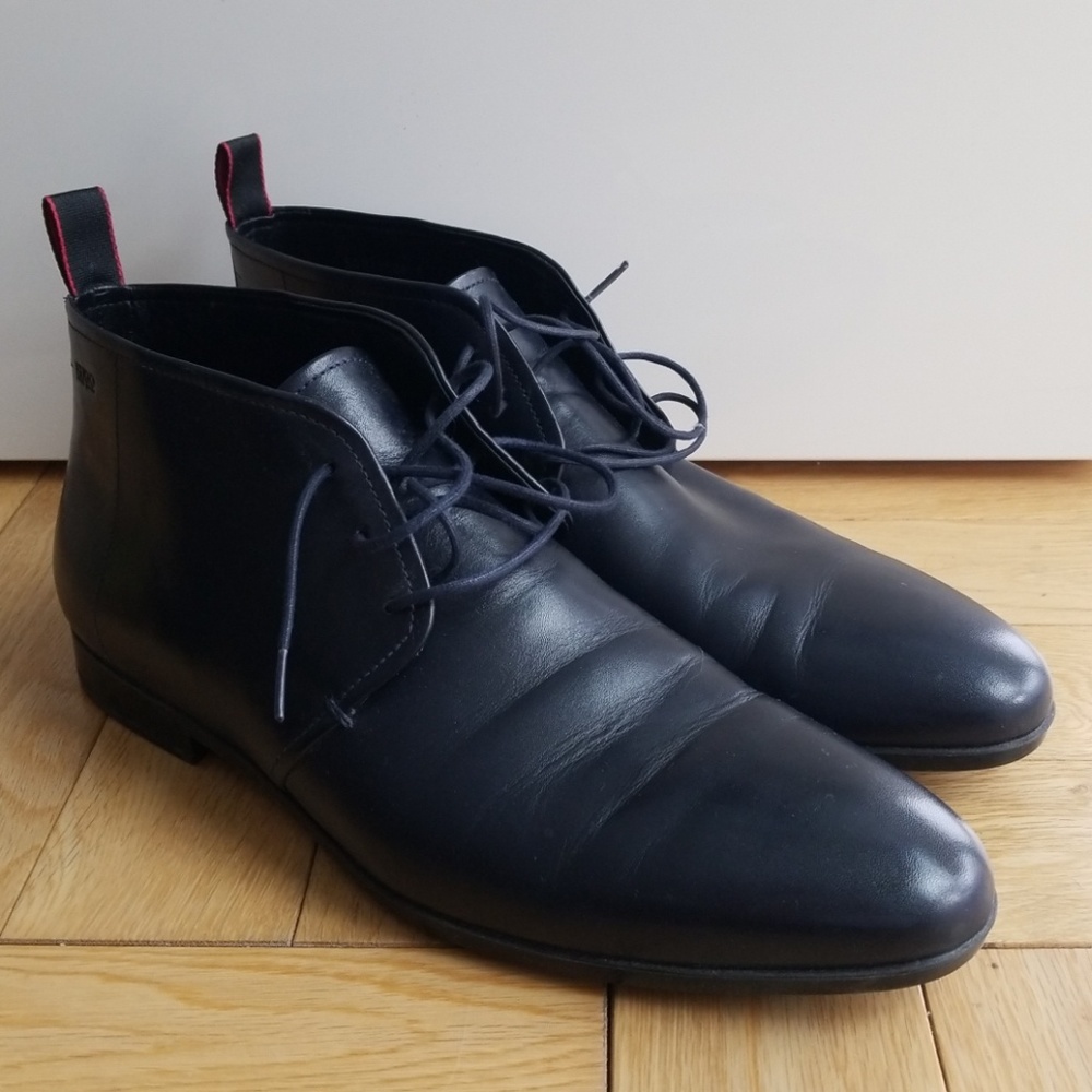 Hugo Boss Navy Mid Dress Shoes
